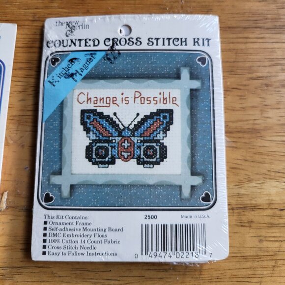 3 The New Berlin Co/ Counted Mini Cross Stitch Ornament Kits BNIB SEE PICS BIN H - Picture 2 of 5